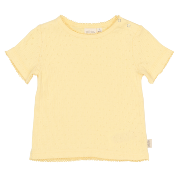 Petit Piao - Suze SS Pointelle Tee, PP0201 - Mellow Yellow