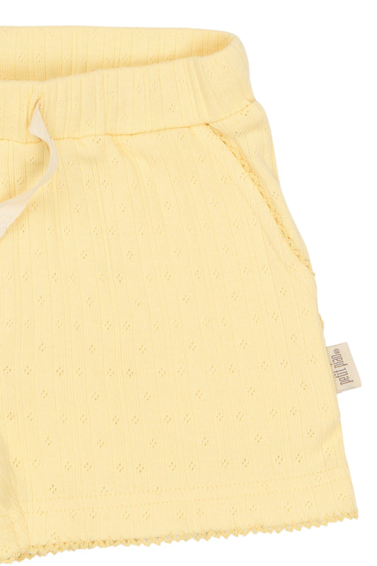 Petit Piao - Suze Pointelle Shorts, PP0203 - Mellow Yellow