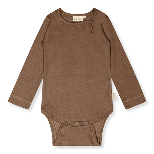 Petit Piao - Body LS Modal, PP101 - Chocolate Brown