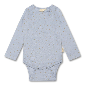 Petit Piao - Body LS Modal Dot, PP1301 - Spring Blue / Simply Taupe
