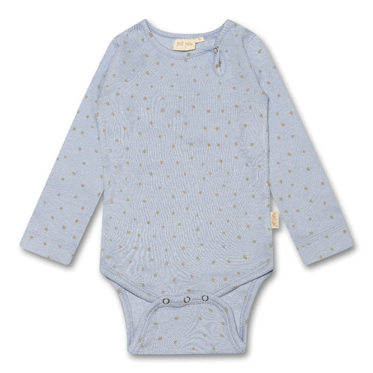 Petit Piao - Body LS Modal Dot, PP1301 - Spring Blue / Simply Taupe
