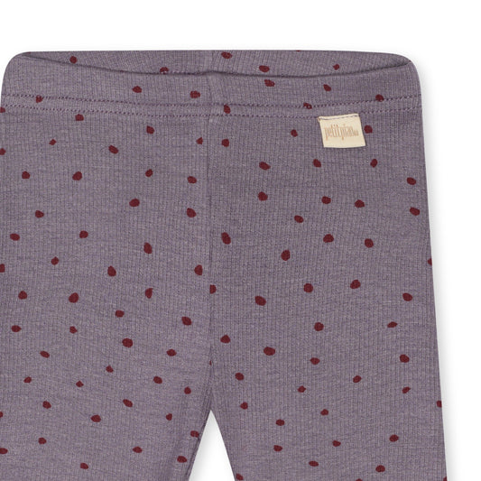 Petit Piao - Legging Modal Dot, PP1302 - Dusty Violet Dot