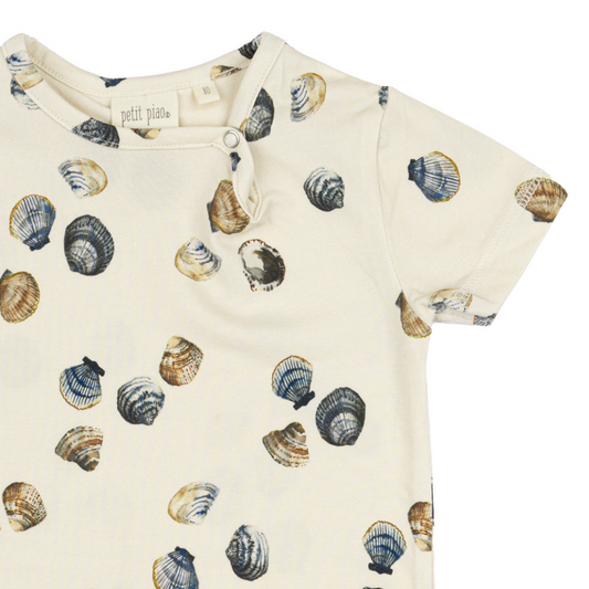 Petit Piao - Jumpsuit SS Sum Printed, PP1724 - Clam