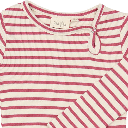 Petit Piao - Sky LS Body, PP2000 - Mauvewood Striped