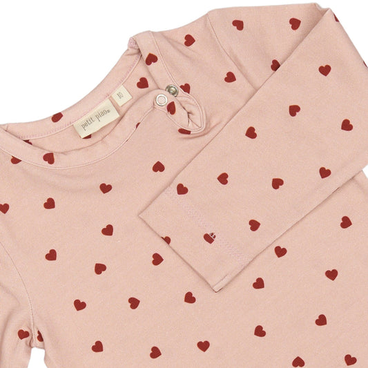 Petit Piao - Body LS Printed, PP201 - Heart AOP