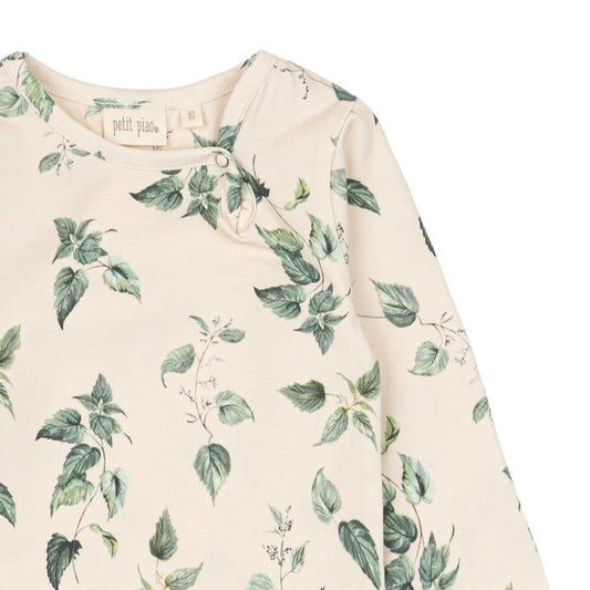 Petit Piao - Body LS Printed, PP201 - Nettle AOP