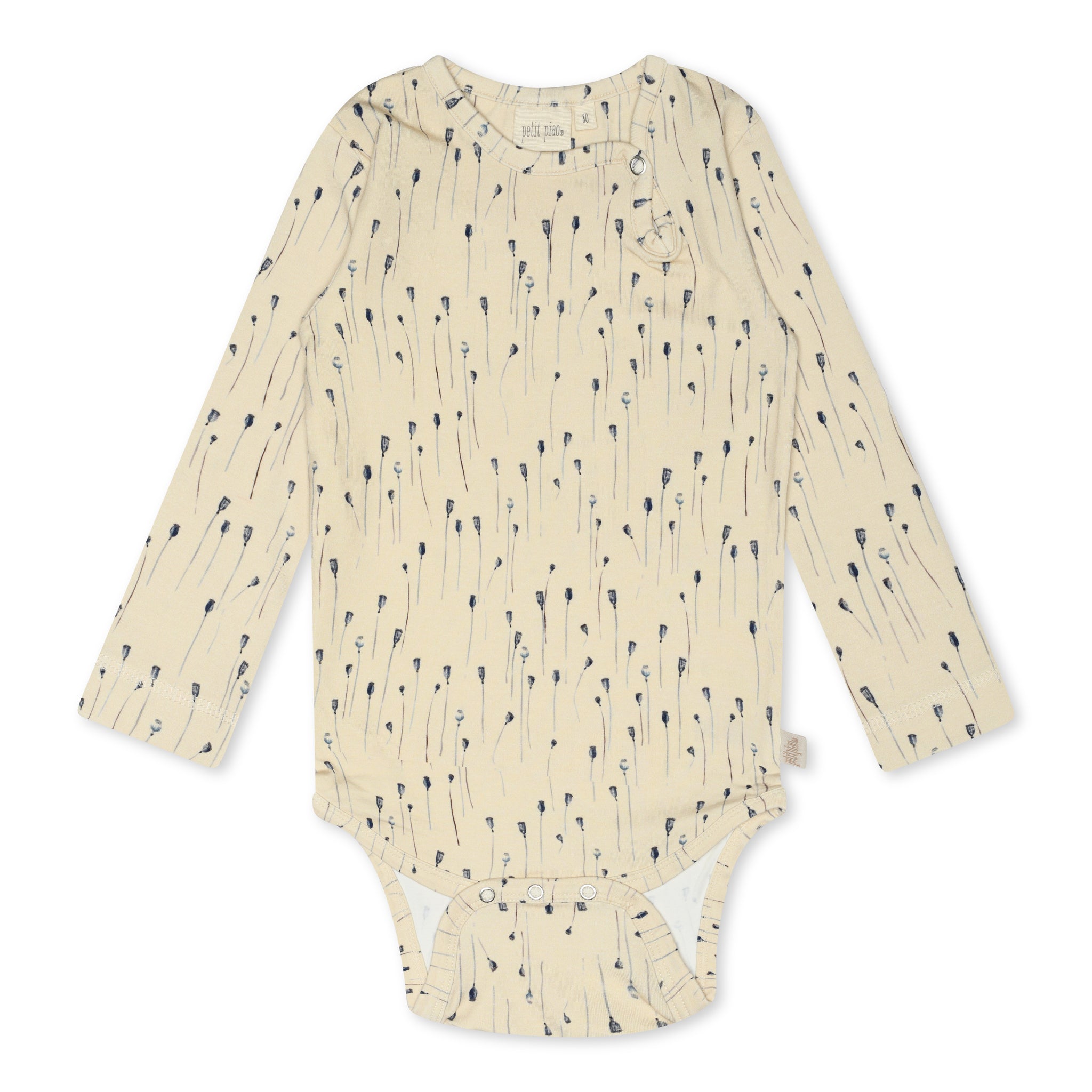 Petit Piao - Body LS Printed, PP201 - Poppy AOP