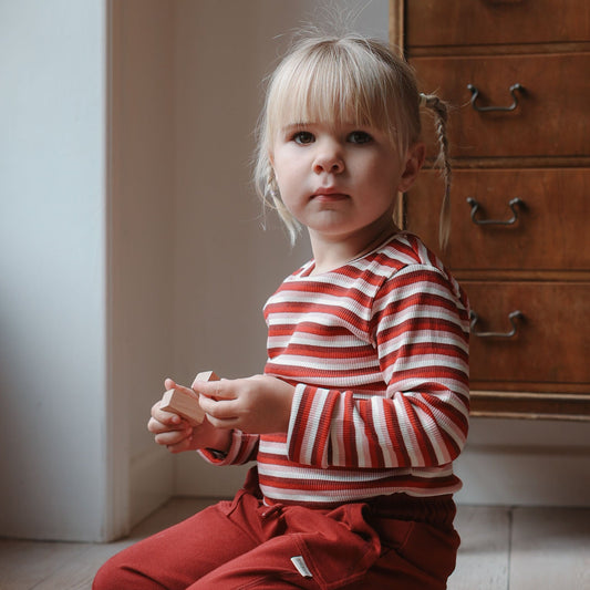 Petit Piao - Song LS Tee, PP2012 - Haute Red Multistriped