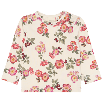 Petit Piao - Star LS Tee, PP2022 - Eggnog Rosehip AOP