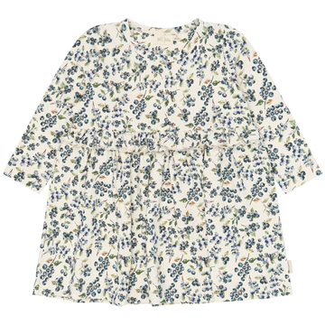 Petit Piao - Star LS Dress, PP2023 - Eggnog Blueberry AOP