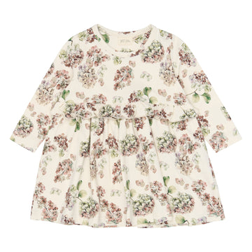 Petit Piao - Star LS Dress, PP2023 - Eggnog Hydranger AOP
