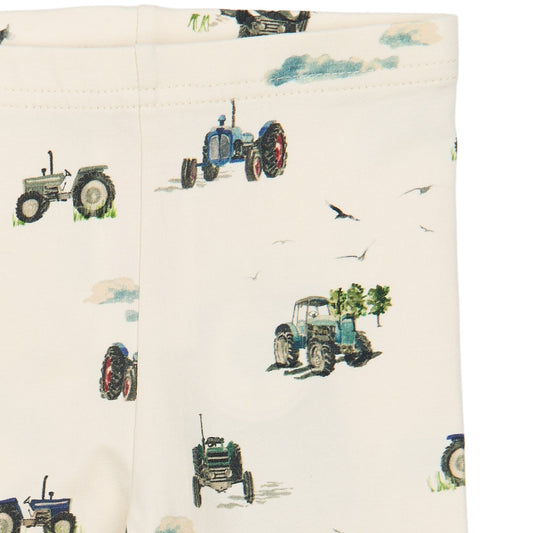 Petit Piao - Star Leggings, PP2025 - Eggnog Tractor AOP