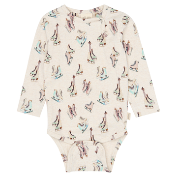 Petit Piao - Blizz LS Body, PP2031 - Eggnog Melange Ice Skate AOP