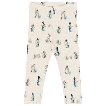Petit Piao - Blizz Leggings, PP2032 - Eggnog Melange Snowman AOP