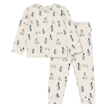 Petit Piao - Blizz Night Set, PP2034 - Eggnog Melange Snowman AOP
