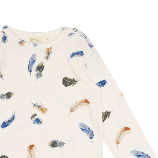 Petit Piao - T-shirt LS Printed, PP203 - Feather