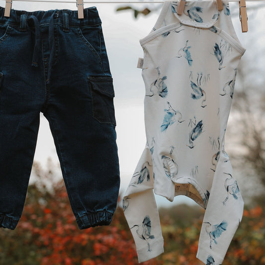 Petit Piao - Star LS Body, PP2021 - Eggnog Heron AOP