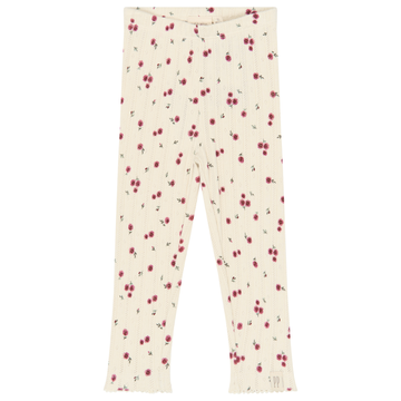 Petit Piao - Gracie Pointelle Leggings, PP2118 - Eggnog Rosehip AOP