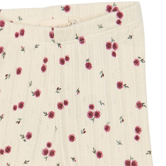 Petit Piao - Gracie Pointelle Leggings, PP2118 - Eggnog Rosehip AOP