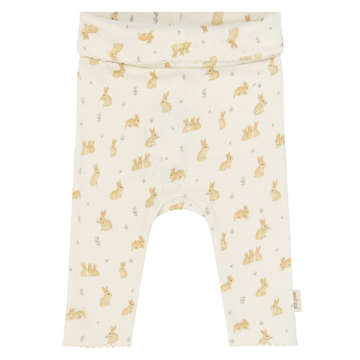Petit Piao - Dio High Waist Leggings Pointelle NB, PP2150 - Eggnog Rabbit AOP