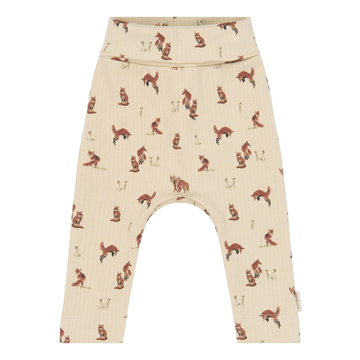 Petit Piao - Dinn High Waist Leggings Pointelle NB, PP2153 - Cement Fox AOP