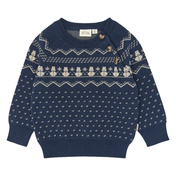 Petit Piao - Garland Knit Pullover, PP2186 - Navy Blazer