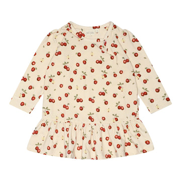 Petit Piao - Dress LS Gather Printed, PP226 - Apple AOP