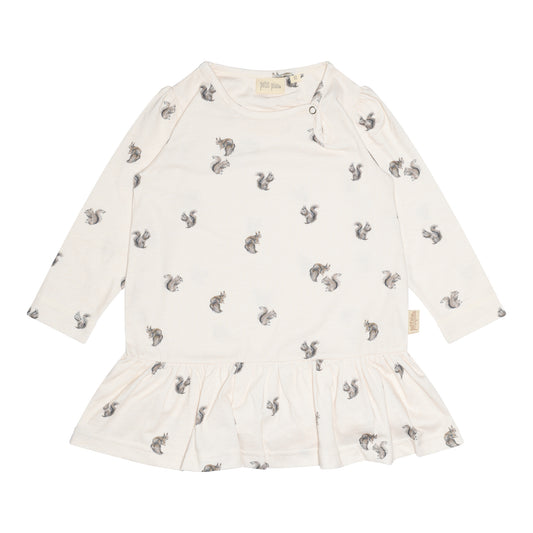Petit Piao - Dress LS Gather Printed, PP226 - Squirrel