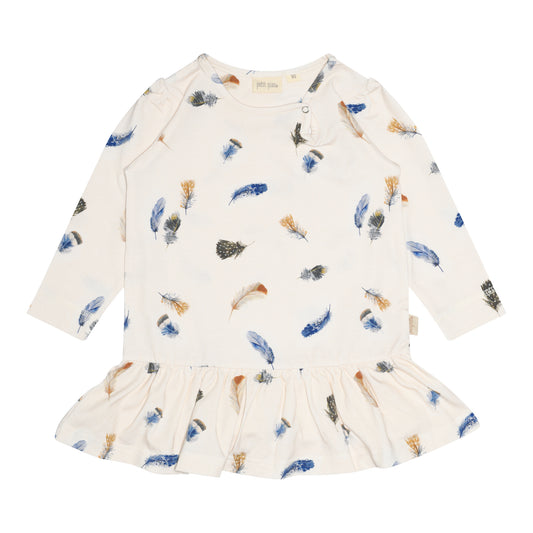 Petit Piao - Dress LS Gather Printed, PP226 - Feather