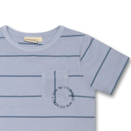 Petit Piao - T-shirt SS Pocket, PP233 - Spring Blue