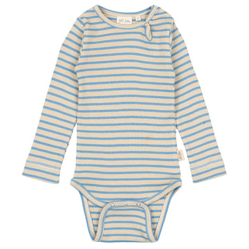 Petit Piao - Body LS Modal Striped, PP301 - Allure Blue / Dark Offwhite