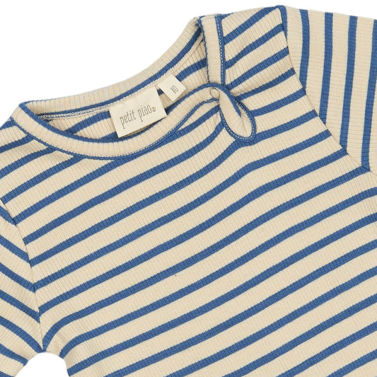 Petit Piao - Body LS Modal Striped, PP301 - True Navy / Offwhite