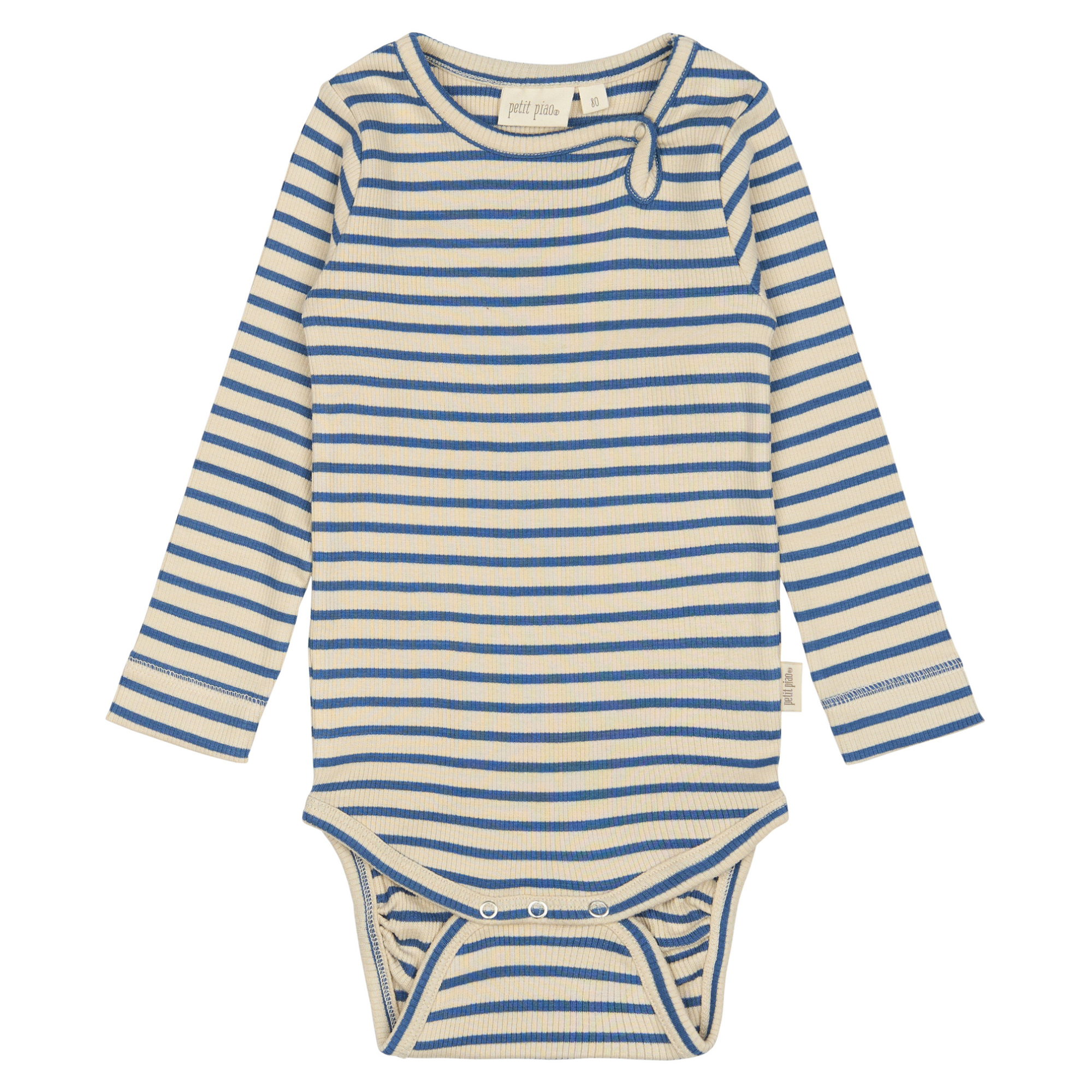 Petit Piao - Body LS Modal Striped, PP301 - True Navy / Offwhite