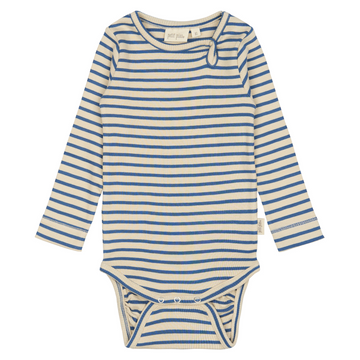 Petit Piao - Body LS Modal Striped, PP301 - True Navy / Offwhite