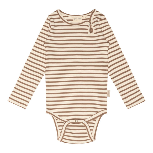 Petit Piao - Body LS Modal Striped, PP301 - Tuscany / Offwhite