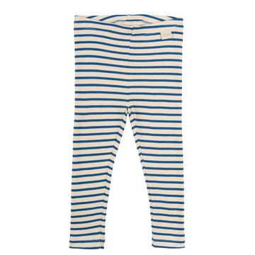 Petit Piao - Legging Modal Striped, PP302 - Deep Cobalt / Dark Offwhite