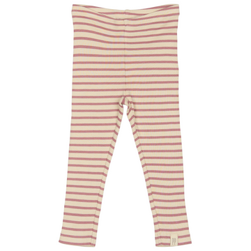 Petit Piao - Legging Modal Striped, PP302 - Nostalgic Rose / Offwhite