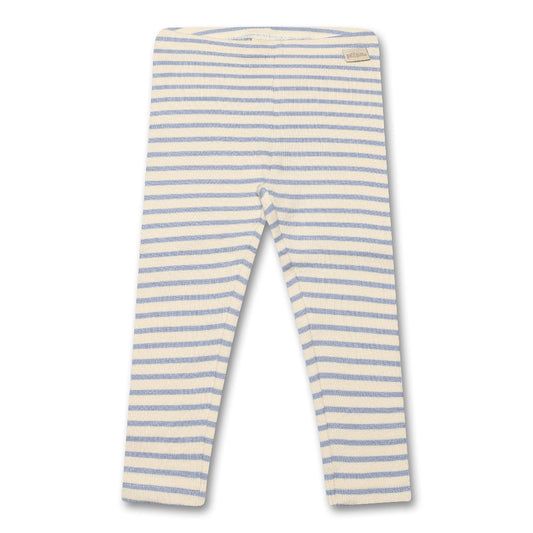 Petit Piao - Legging Modal Striped, PP302 - Spring Blue / Offwhite