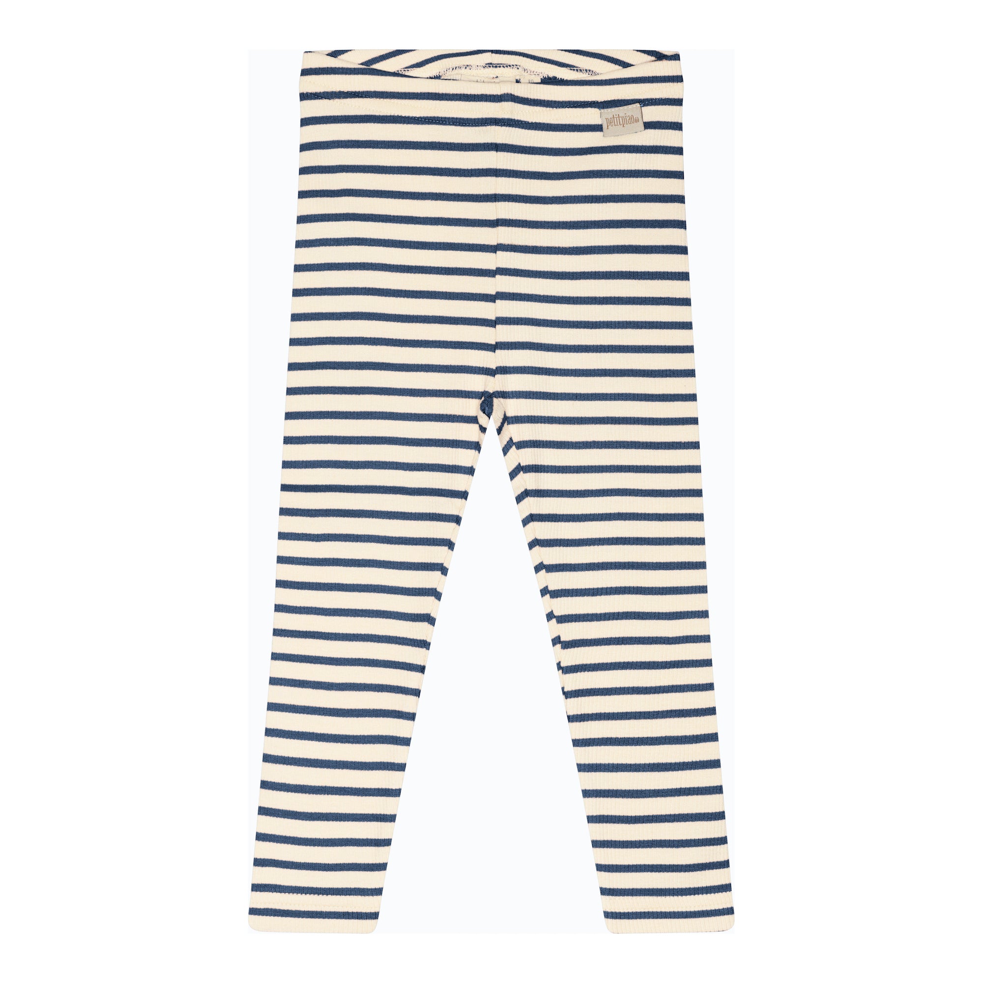 Petit Piao - Legging Modal Striped, PP302 - Denim Blue / Offwhite