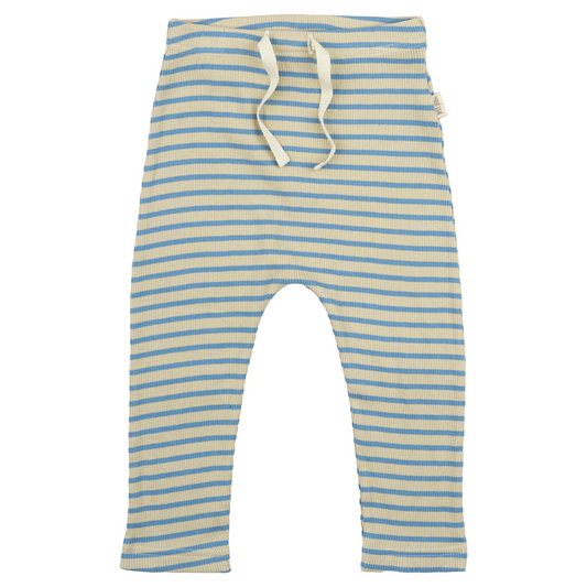 Petit Piao - Pants Modal Striped, PP313 - Allure Blue / Dark Offwhite