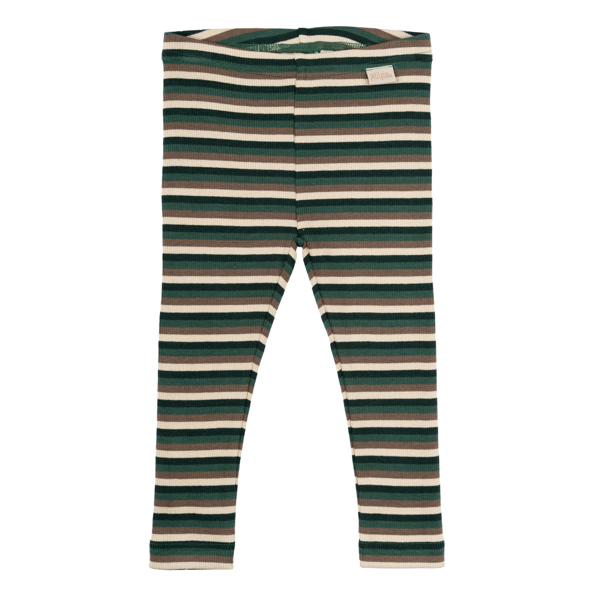 Petit Piao - Legging Modal Multi Striped, PP332 - Emerald Green Multi Stripe