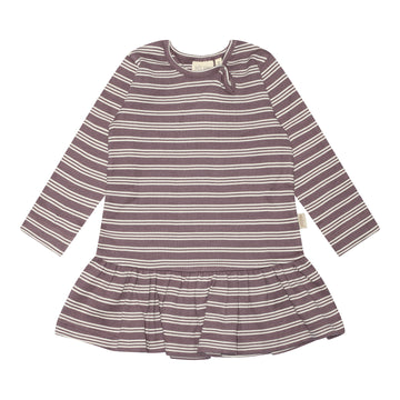 Petit Piao - Dress LS Modal Thin Striped, PP369 - Lavender Mist / Offwhite