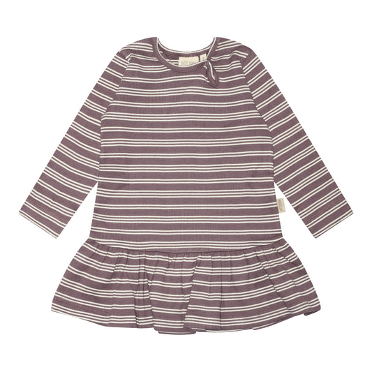 Petit Piao - Dress LS Modal Thin Striped, PP369 - Lavender Mist / Offwhite