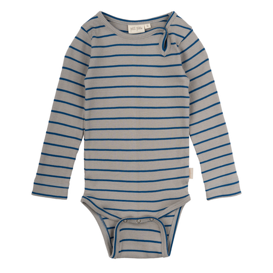 Petit Piao - Body LS Modal Thin Stripe, PP391 - Deep Cobalt / Grey Stone