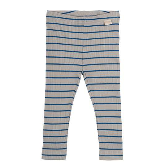 Petit Piao - Legging Modal Thin Stripe, PP392 - Deep Cobalt / Grey Stone