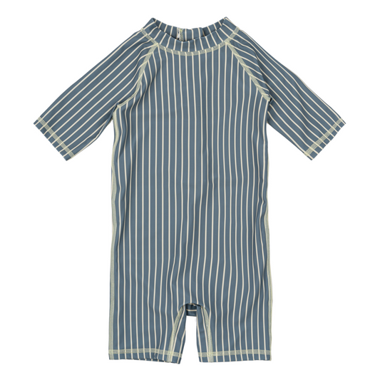 Petit Piao - Swim Jumpsuit Printed, PP418 - Blue Mirage  / Offwhite