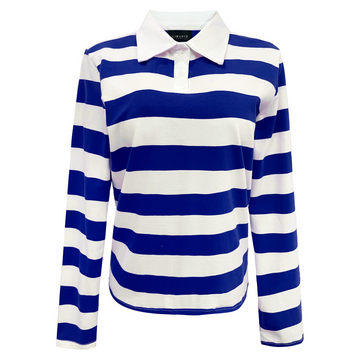 Liberté - Polo LS Shirt, 22145 - Colbolt White Stripe