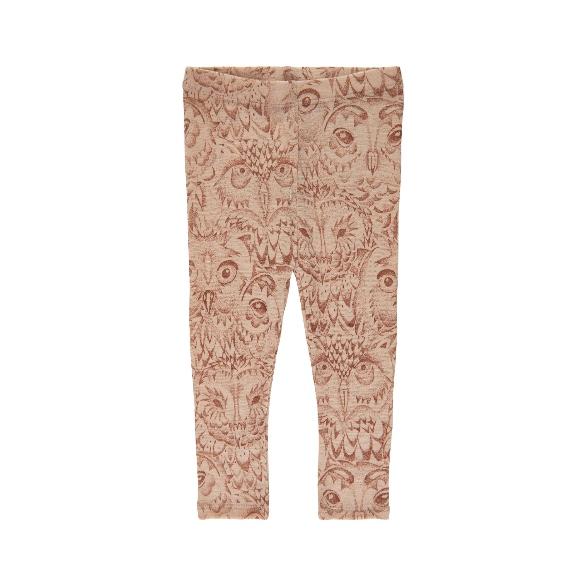 Soft Gallery - Baby Paula Hello Owl Wool Leggings - Cuban Sand