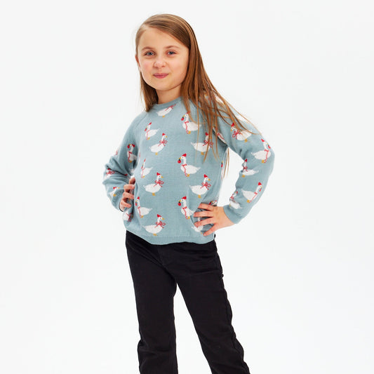 THE NEW - Holiday Jacquard Goose Pullover (TN5276) - Abyss