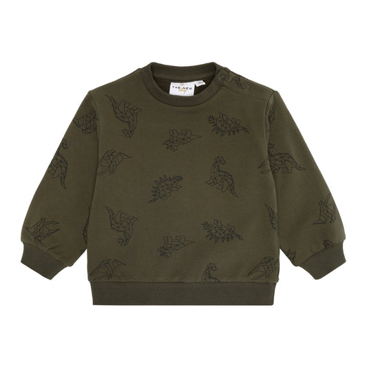 THE NEW Siblings - Laurent Sweatshirt, TNS5608 - Ivy Green Dino AOP